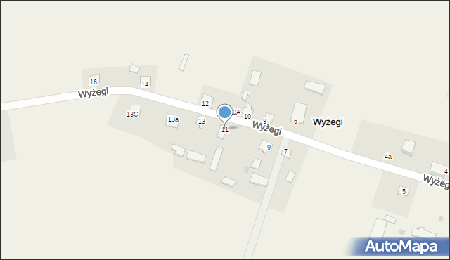 Wyżegi, Wyżegi, 11, mapa Wyżegi