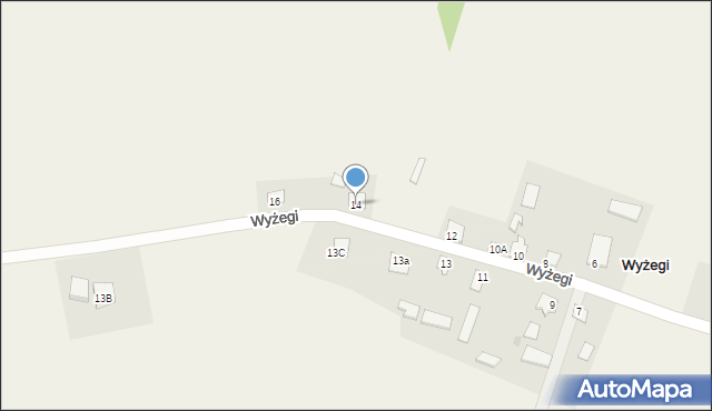 Wyżegi, Wyżegi, 14, mapa Wyżegi