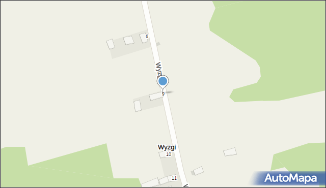 Wyzgi, Wyzgi, 9, mapa Wyzgi