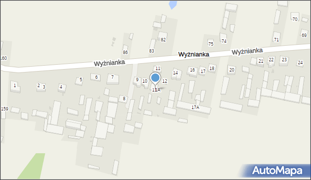 Wyżnianka, Wyżnianka, 11A, mapa Wyżnianka