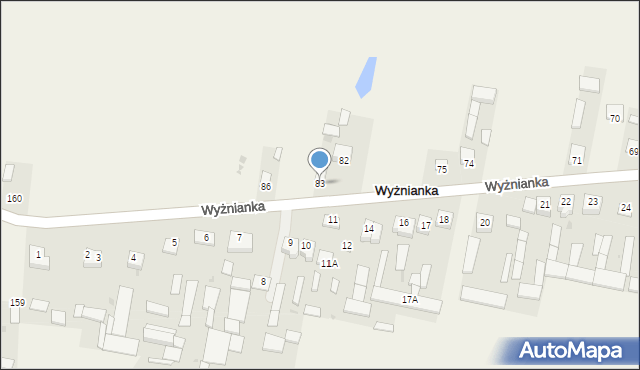 Wyżnianka, Wyżnianka, 83, mapa Wyżnianka