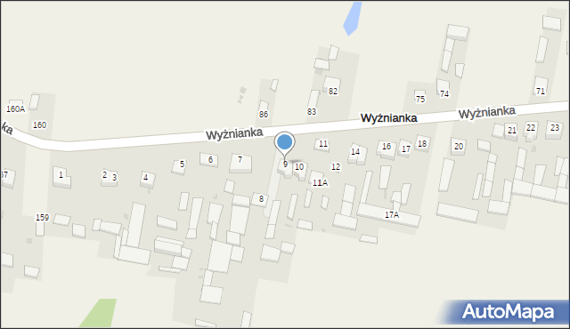 Wyżnianka, Wyżnianka, 9, mapa Wyżnianka