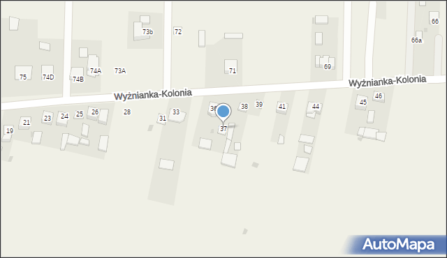 Wyżnianka-Kolonia, Wyżnianka-Kolonia, 37, mapa Wyżnianka-Kolonia