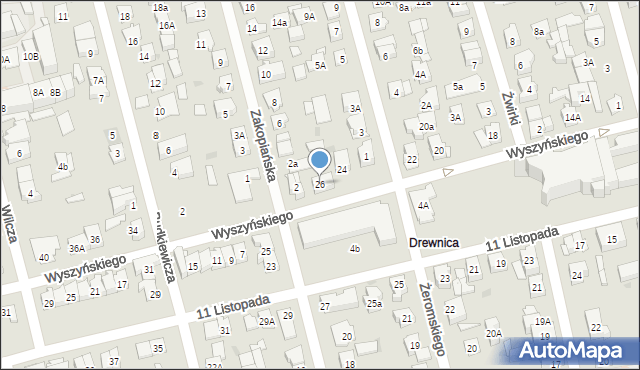 Ząbki, Wyszyńskiego Stefana, ks. kard., 26, mapa Ząbki