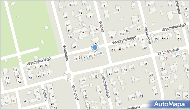 Ząbki, Wyszyńskiego Stefana, ks. kard., 33, mapa Ząbki