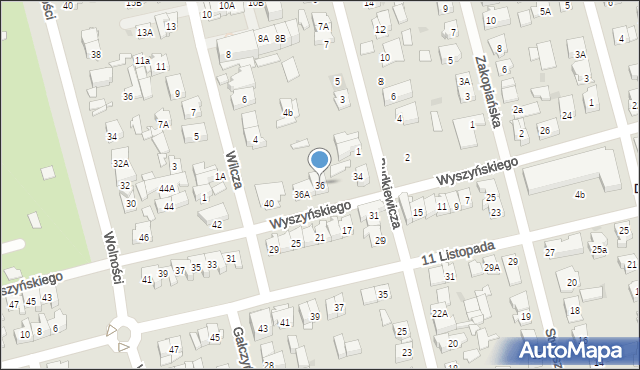 Ząbki, Wyszyńskiego Stefana, ks. kard., 36, mapa Ząbki