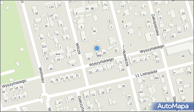 Ząbki, Wyszyńskiego Stefana, ks. kard., 38, mapa Ząbki