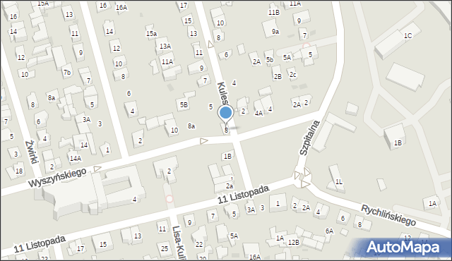 Ząbki, Wyszyńskiego Stefana, ks. kard., 8, mapa Ząbki