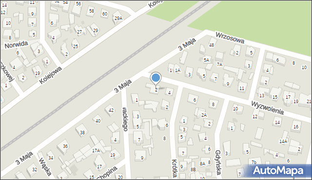 Ząbki, Wyzwolenia, 2, mapa Ząbki