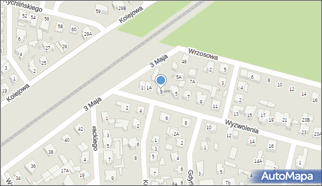 Ząbki, Wyzwolenia, 3, mapa Ząbki