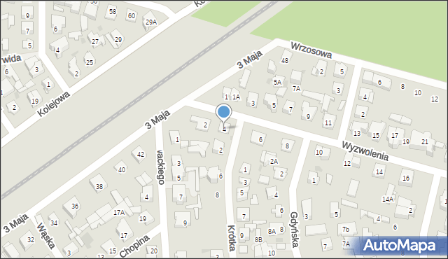 Ząbki, Wyzwolenia, 4, mapa Ząbki