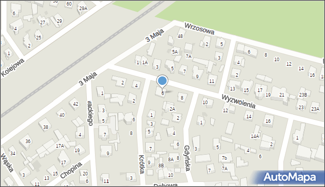 Ząbki, Wyzwolenia, 6, mapa Ząbki