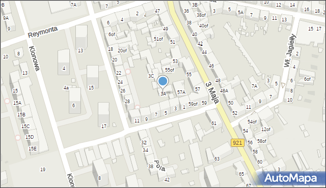 Zabrze, Wyczółkowskiego Leona, 3A, mapa Zabrza