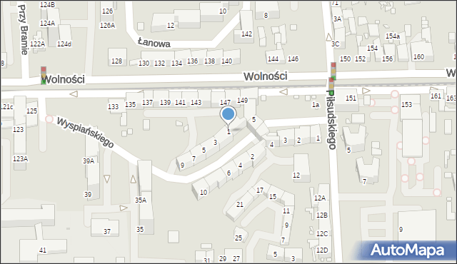 Zabrze, Wyspiańskiego Stanisława, 1, mapa Zabrza