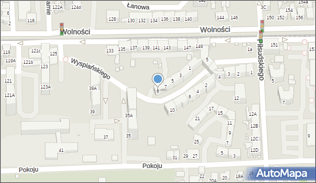 Zabrze, Wyspiańskiego Stanisława, 9, mapa Zabrza