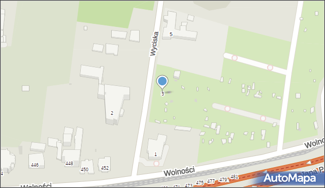 Zabrze, Wyciska Jerzego, 3, mapa Zabrza