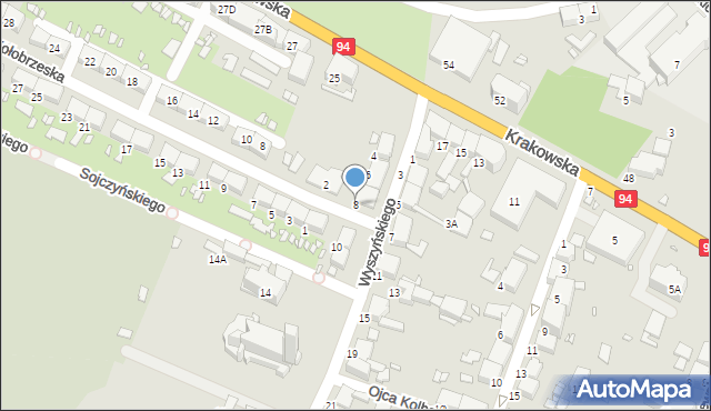 Zabrze, Wyszyńskiego Stefana, ks. kard., 8, mapa Zabrza