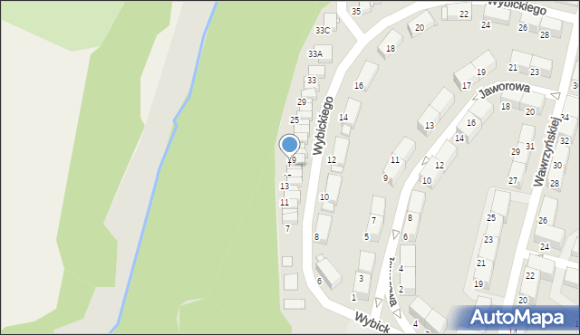 Zabrze, Wybickiego Józefa, gen., 17, mapa Zabrza