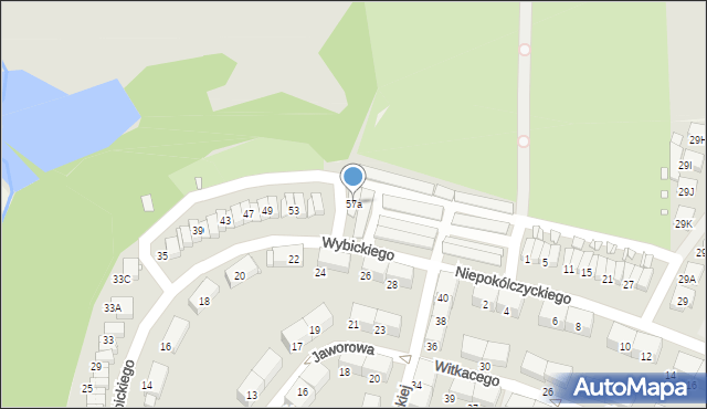 Zabrze, Wybickiego Józefa, gen., 57a, mapa Zabrza