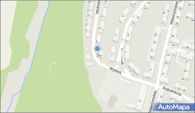 Zabrze, Wybickiego Józefa, gen., 6, mapa Zabrza