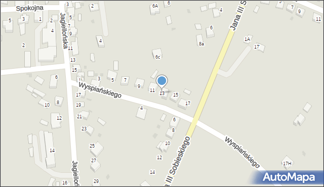 Zakliczyn, Wyspiańskiego Stanisława, 13, mapa Zakliczyn