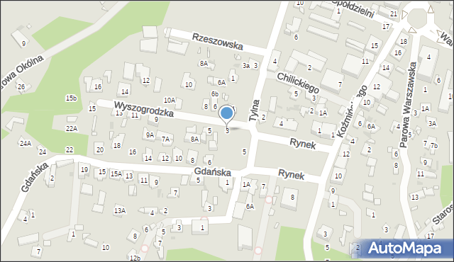 Zakroczym, Wyszogrodzka, 3, mapa Zakroczym