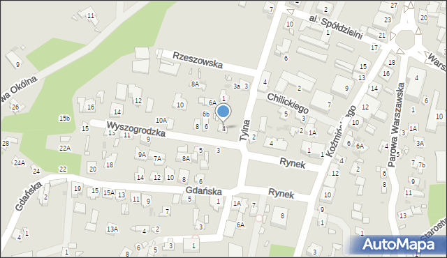 Zakroczym, Wyszogrodzka, 4, mapa Zakroczym