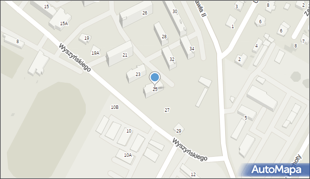 Zambrów, Wyszyńskiego Stefana, ks. prym. kard., 25, mapa Zambrów