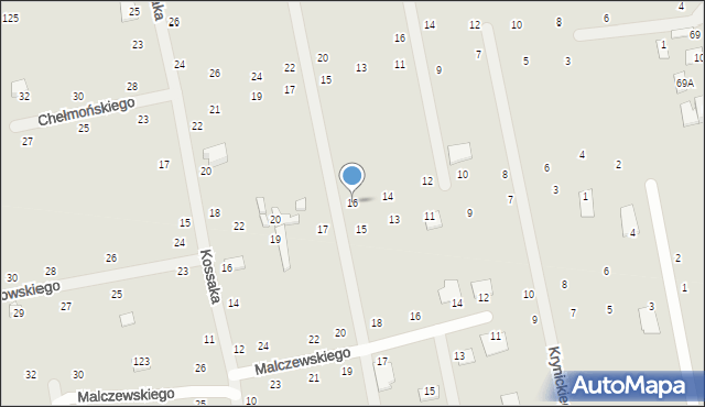 Zamość, Wyczółkowskiego Leona, 16, mapa Zamościa