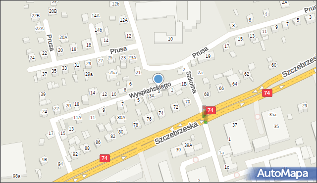 Zamość, Wyspiańskiego Stanisława, 3, mapa Zamościa