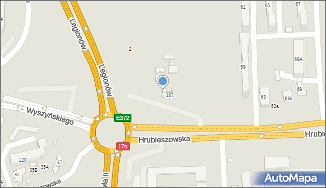 Zamość, Wyszyńskiego Stefana, ks. prym. kard., 167, mapa Zamościa