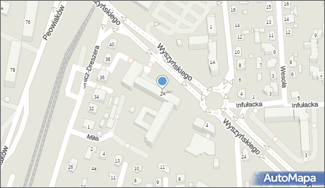 Zamość, Wyszyńskiego Stefana, ks. prym. kard., 2A, mapa Zamościa