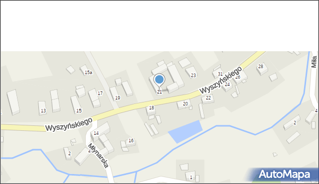 Zaręba, Wyszyńskiego Stefana, ks. prym. kard., 21, mapa Zaręba