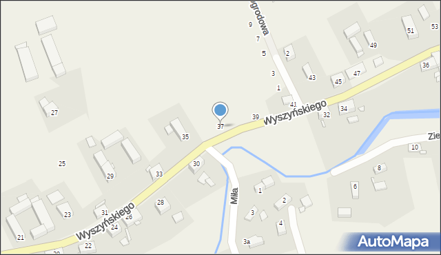 Zaręba, Wyszyńskiego Stefana, ks. prym. kard., 37, mapa Zaręba