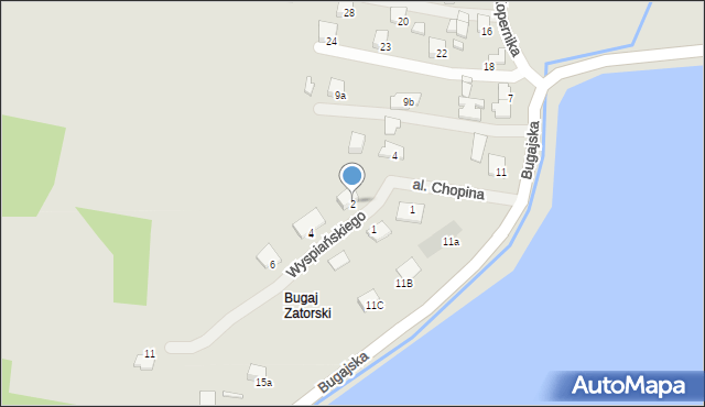 Zator, Wyspiańskiego Stanisława, 2, mapa Zator
