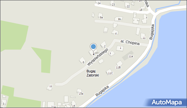 Zator, Wyspiańskiego Stanisława, 4, mapa Zator