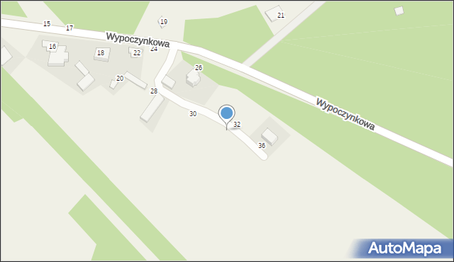 Zawady, Wypoczynkowa, 34, mapa Zawady