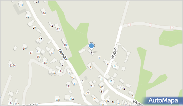 Zawiercie, Wygon, 5, mapa Zawiercie