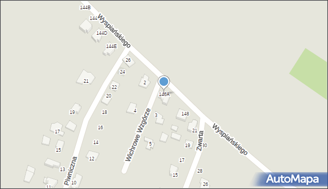 Zawiercie, Wyspiańskiego Stanisława, 146A, mapa Zawiercie