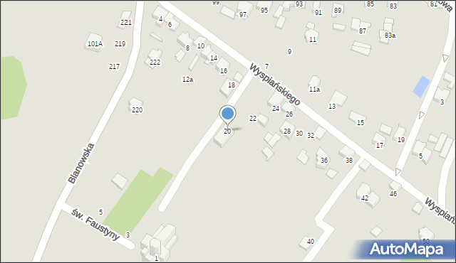 Zawiercie, Wyspiańskiego Stanisława, 20, mapa Zawiercie