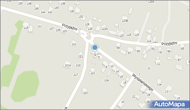 Zawiercie, Wyspiańskiego Stanisława, 4, mapa Zawiercie