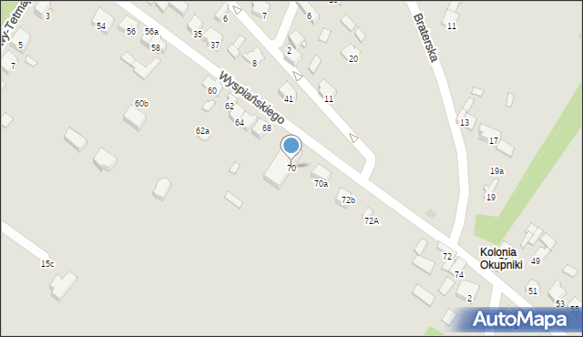 Zawiercie, Wyspiańskiego Stanisława, 70, mapa Zawiercie