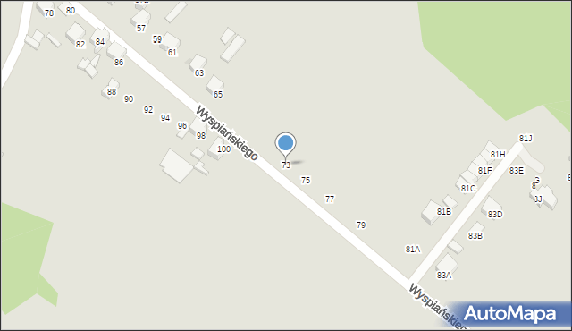 Zawiercie, Wyspiańskiego Stanisława, 73, mapa Zawiercie