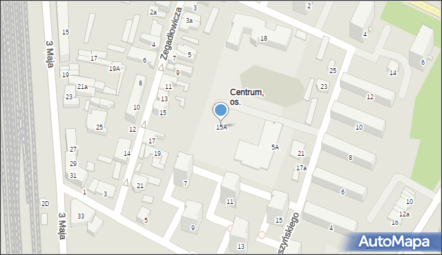 Zawiercie, Wyszyńskiego Stefana, ks. kard., 15A, mapa Zawiercie