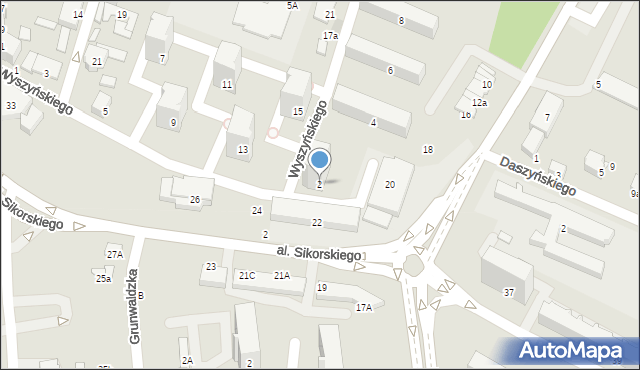 Zawiercie, Wyszyńskiego Stefana, ks. kard., 2, mapa Zawiercie