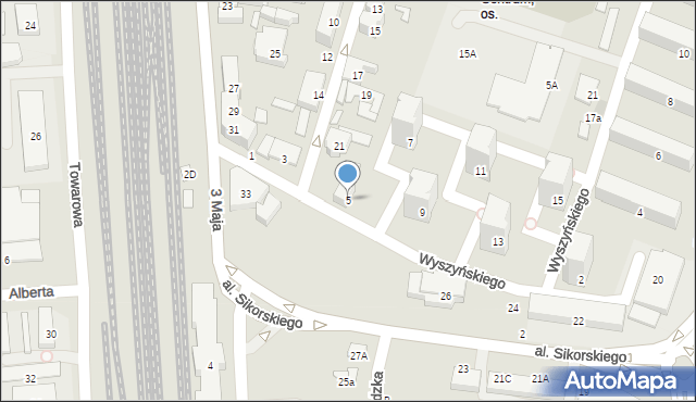 Zawiercie, Wyszyńskiego Stefana, ks. kard., 5, mapa Zawiercie