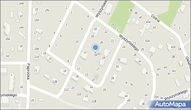 Zduńska Wola, Wyszyńskiego Stefana, ks. kard., 14, mapa Zduńska Wola