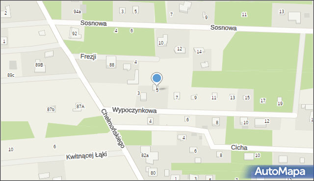 Żelechów, Wypoczynkowa, 5, mapa Żelechów