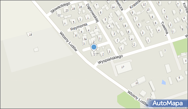 Żerków, Wyspiańskiego Stanisława, 1, mapa Żerków