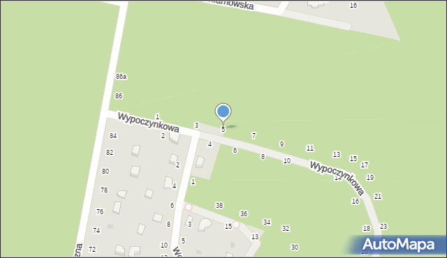 Zgierz, Wypoczynkowa, 5, mapa Zgierz